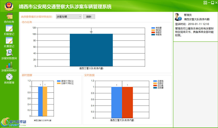 交警大队涉案车辆管理系统