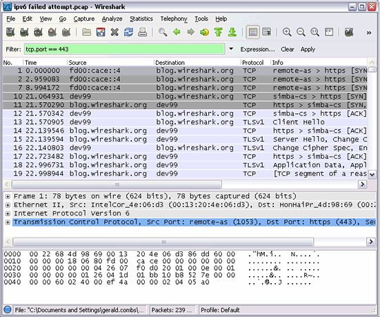 Wireshark(Ethereal)抓包工具