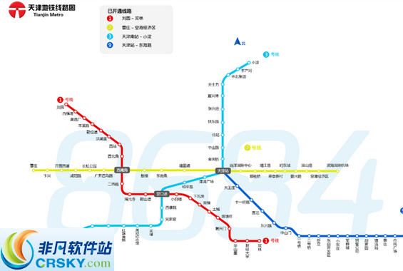 天津地铁线路图