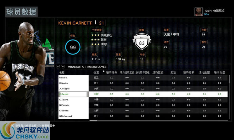 NBA2K16KG凯文加内特存档